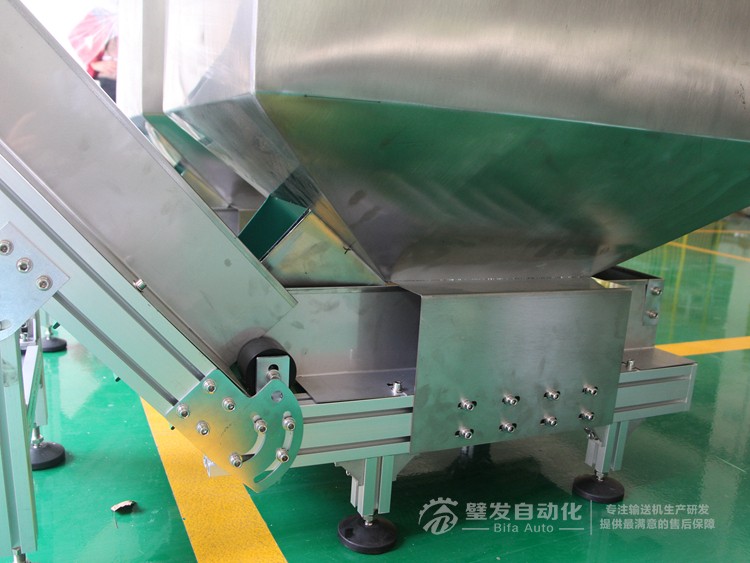 低端平臺(tái)精研電機(jī)不銹鋼擋邊料斗爬坡輸送機(jī) 低端平臺(tái)精研電機(jī)不銹鋼擋邊料斗爬坡輸送機(jī)